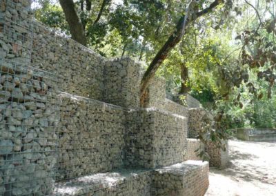 Gabions, projecte amb gabions, Collserola