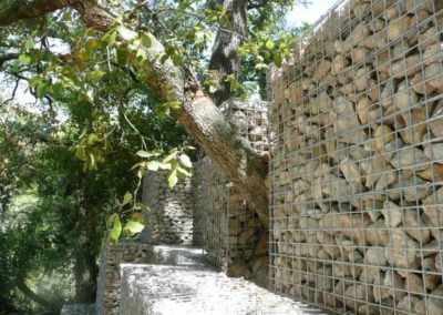 Gabions, projecte amb gabions, Collserola