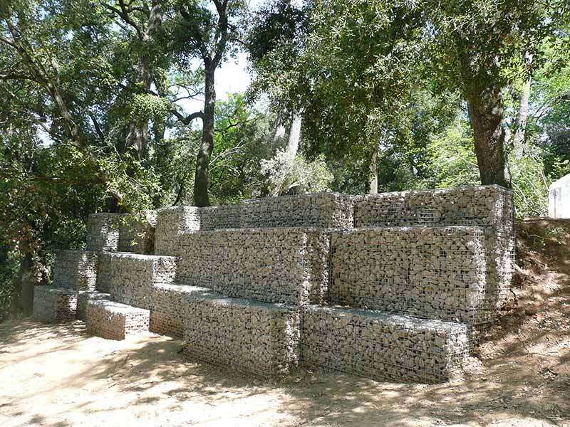 Gaviones, proyecto con gaviones, Collserola jaulas compactadas